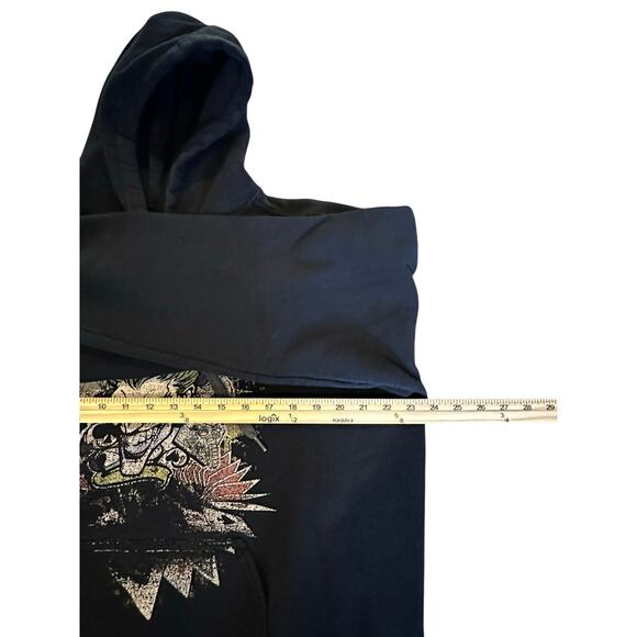 VTG Joker’s Wild Graphic Gildan Retro Hoodie Size L DCComics Y2KStreetwear - Picture 4 of 7